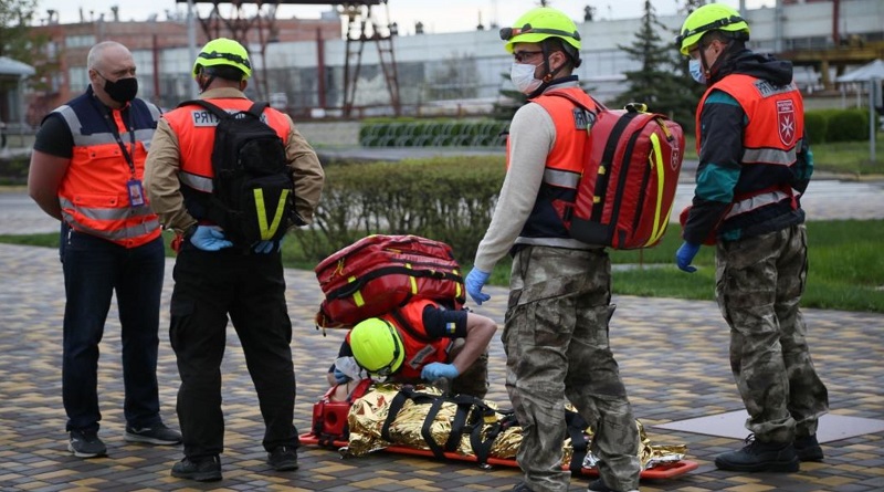 На Южно-Українській АЕС пройшли тренування волонтерів-рятувальників