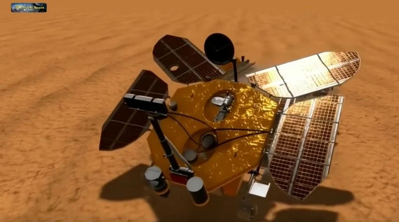 Первый китайский марсоход высадился на Марсе. Видео.
